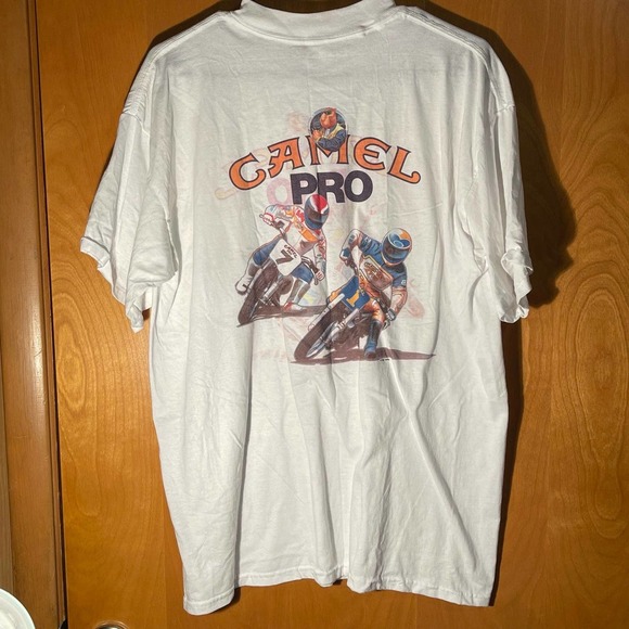 Camel Other - VTG 90s Camel Pro Racing Motocross Motorcycle Indy Mile Cigarette Promo Shirt XL